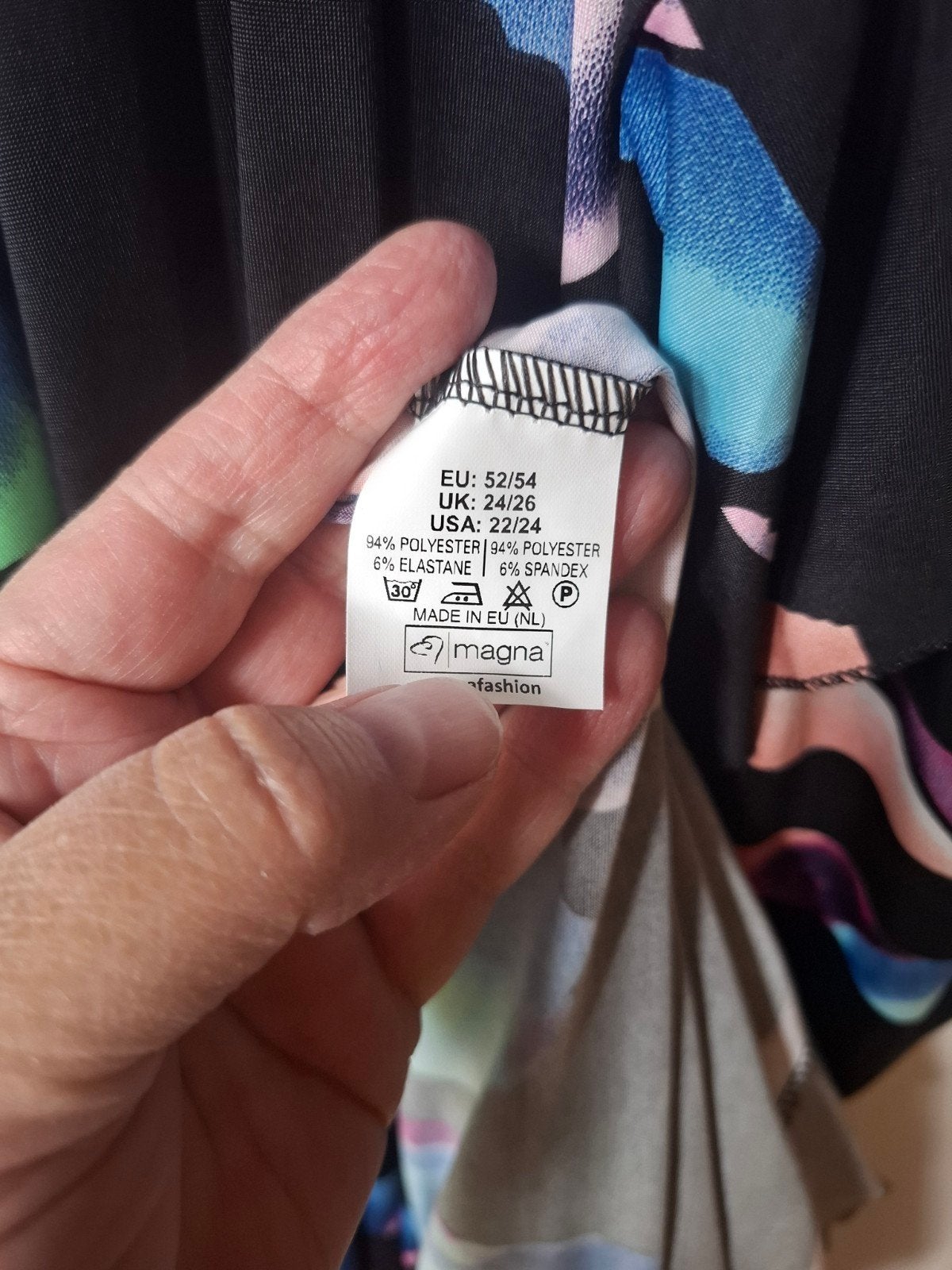 Magna vaste overslag jurk met roezelrand maat: 52/54, Kleding | Dames, Mvt, Blauw, Jurk, Nieuw