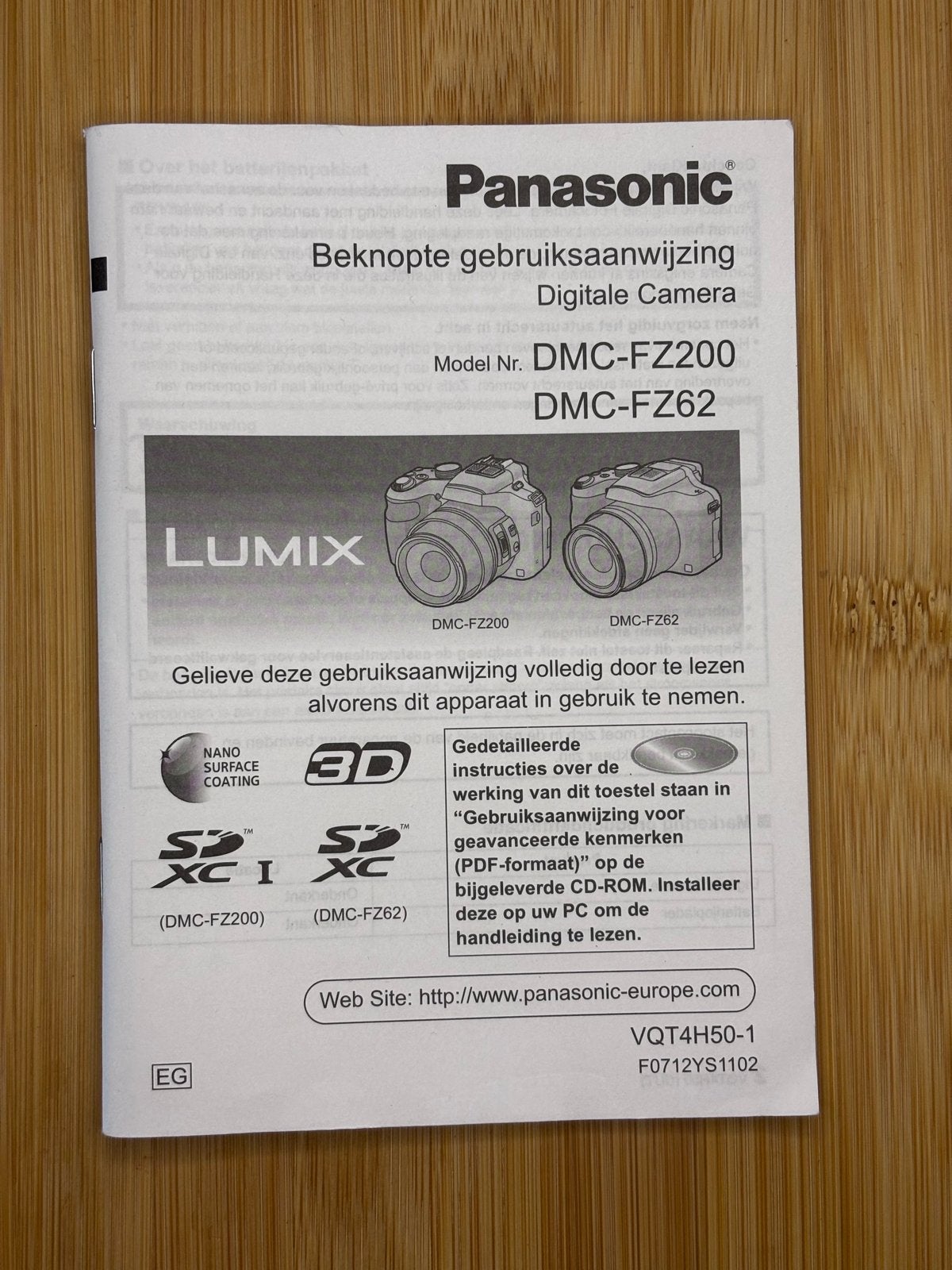 Handleiding Panasonic Lumix DMC-FZ200 / DMC-FZ62, Ophalen of Verzenden, Overige Merken, 8 keer of meer