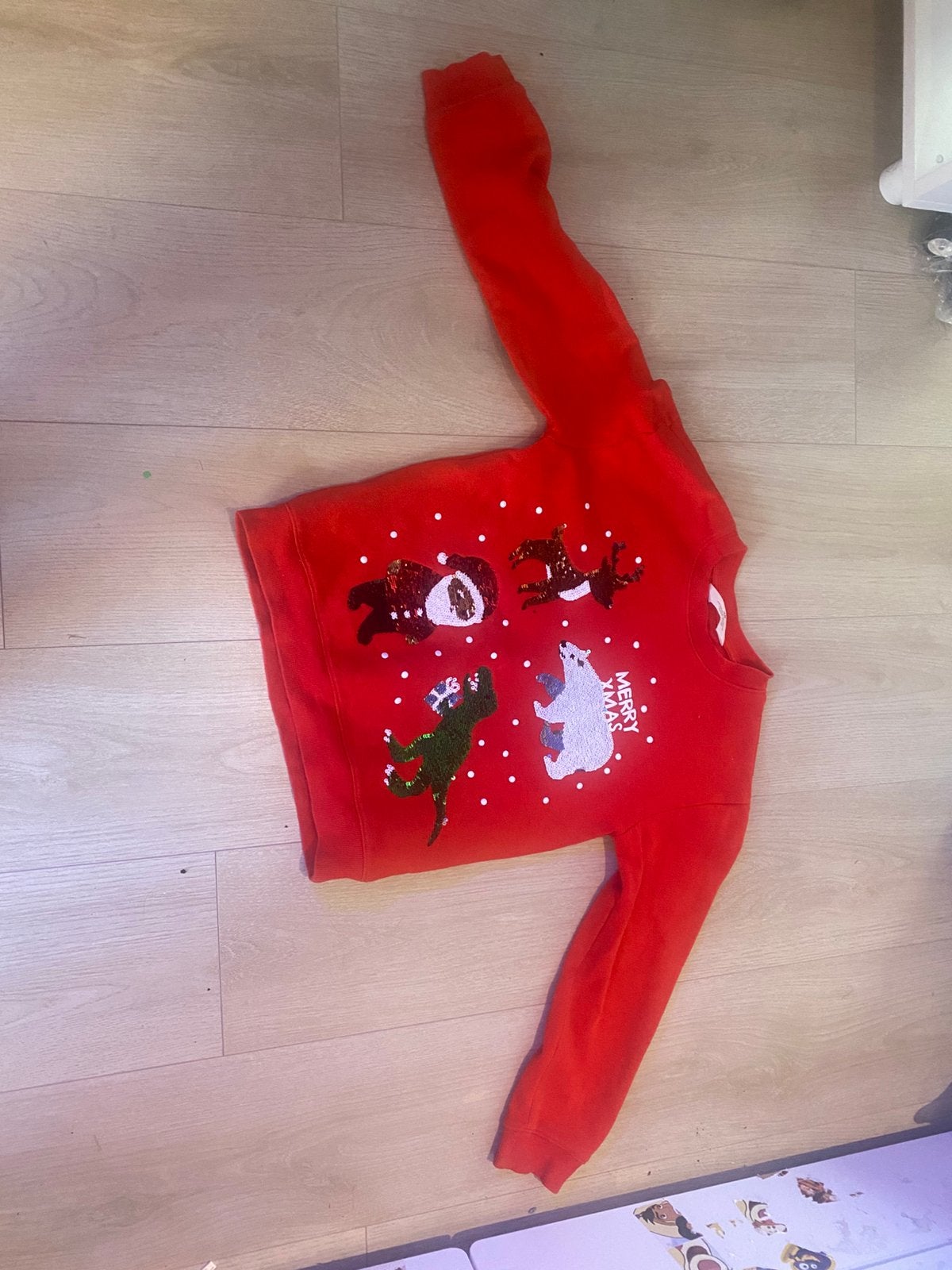 Kerst trui maat 134/140, Ophalen of Verzenden, Gedragen, Overige maten, Rood