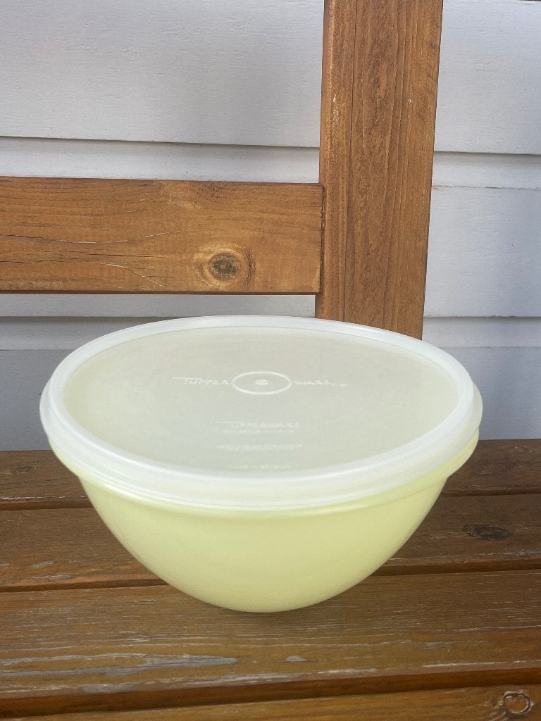 Vintage Tupperware wonderlier kom wonderkom pastel geel, Ophalen of Verzenden, Geel, Bak of Kom