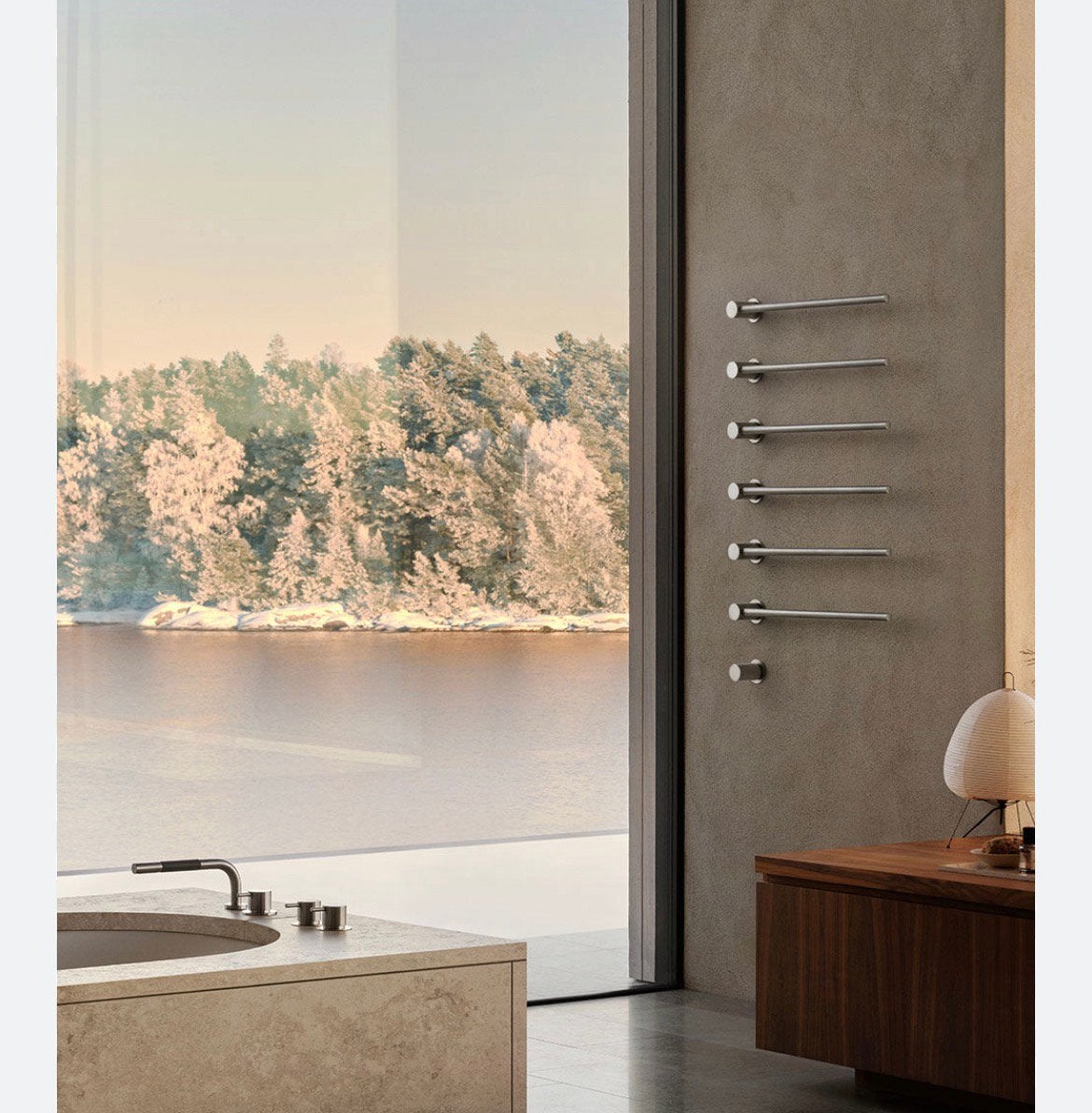 Vola design radiator in Chroom, Ophalen, Gebruikt, Radiator, Minder dan 60 cm