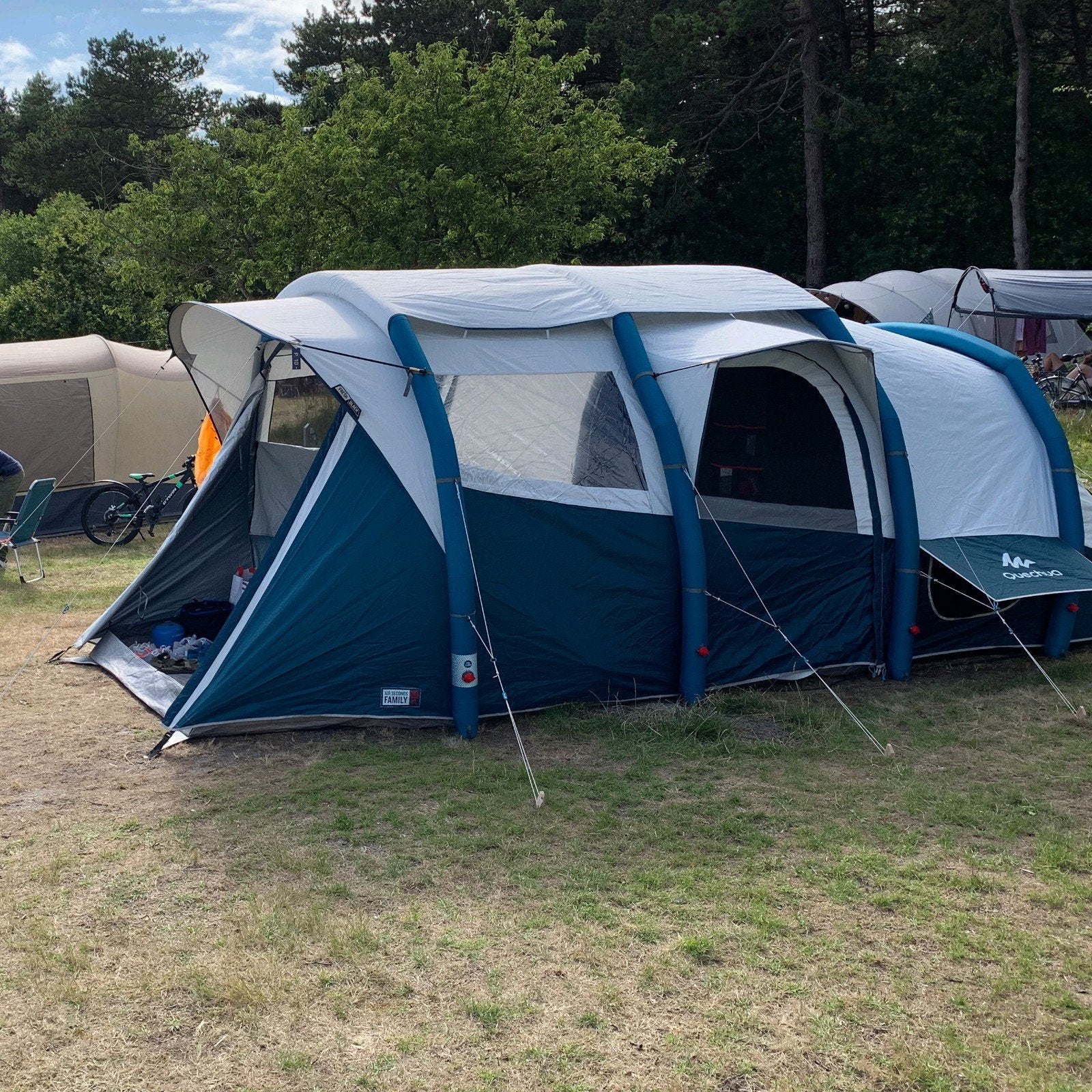 6 persoons opblaasbare tent Decathlon Fresh & Black, Caravans en Kamperen, Ophalen, Gebruikt