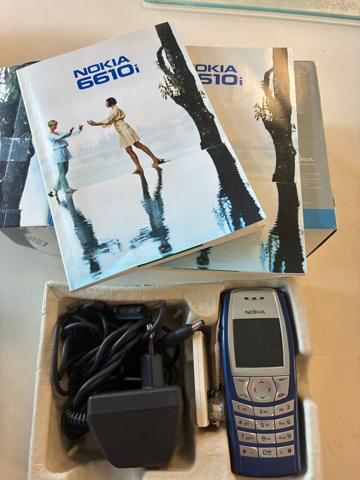 Nokia 6610i met handleiding en oplader, Gebruikt, Blauw, Fysiek toetsenbord, Ophalen of Verzenden