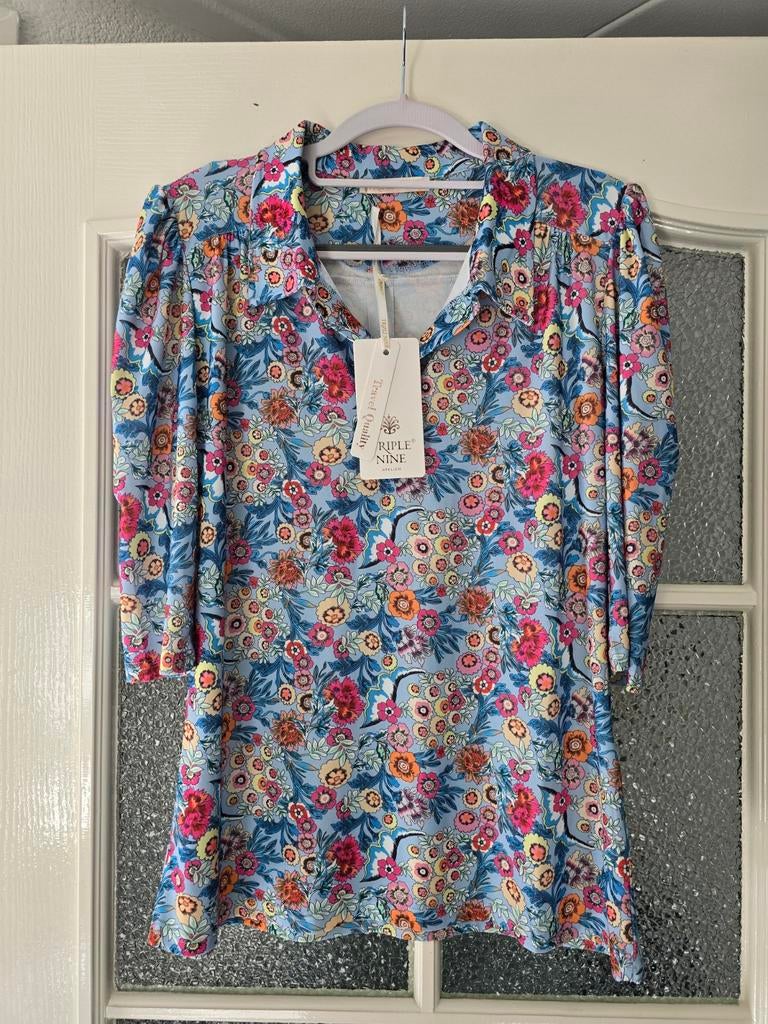 Nieuwe blouse triple nine L travel, Ophalen of Verzenden, Nieuw, Blauw