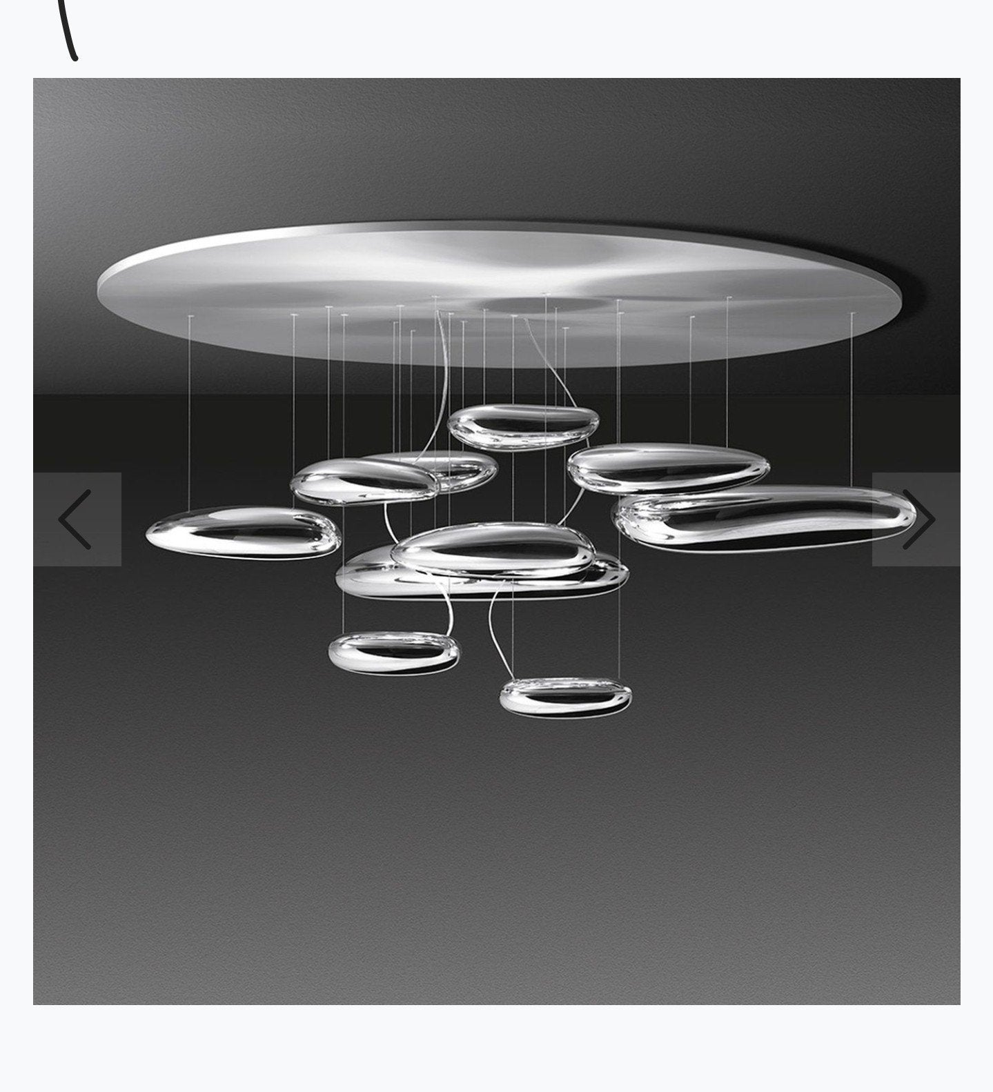 De originele Artemide Mercury plafondlamp, Ross Lovegrove, Huis en Inrichting, Lampen | Hanglampen, Ophalen, Modern design, Overige fittingen