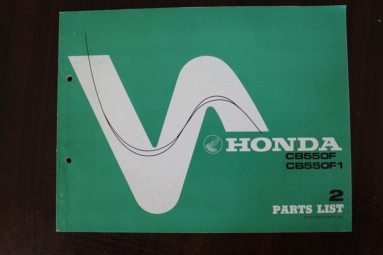 Honda CB550F F1 1975 motorcycle parts list CB 550 F, Ophalen of Verzenden, Honda