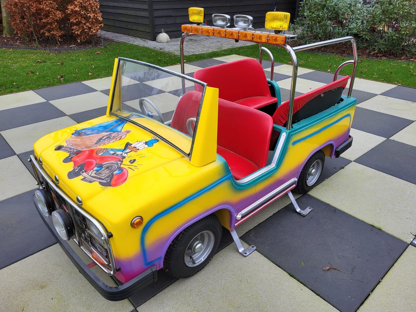 Autopede kermis draaimolen jeep police, Ophalen of Verzenden, Gebruikt