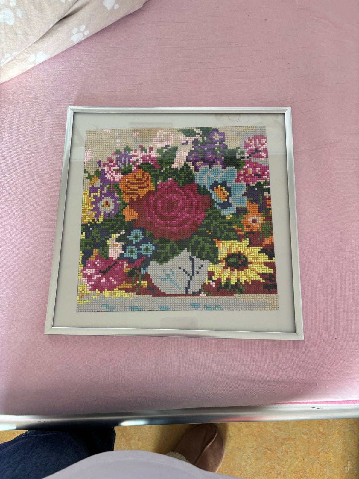 Diamond painting lijst met bloemen, Ophalen, Minder dan 50 cm, Overige typen, Zo goed als nieuw