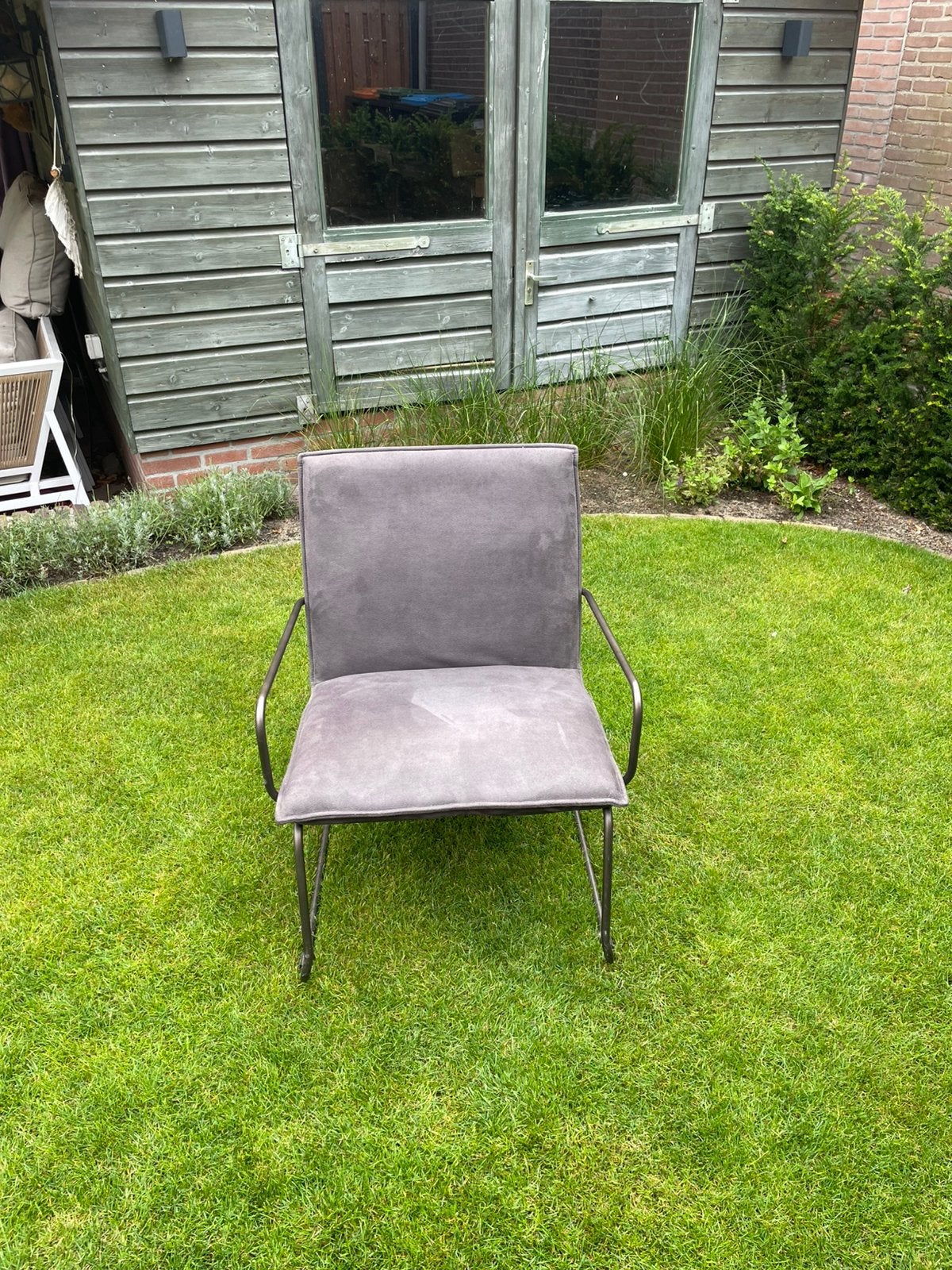 Antaciet grijze fauteuil, Ophalen, Zo goed als nieuw, Stof