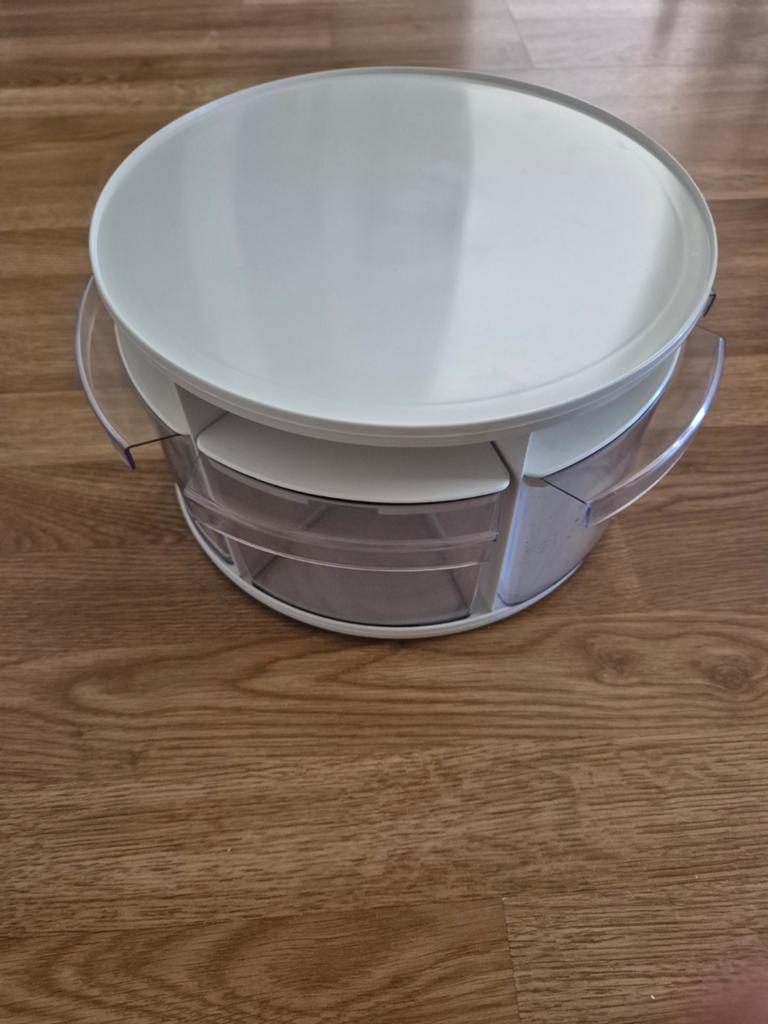 6 bakjes op draaiplateau kleur wit, Ophalen, Wit