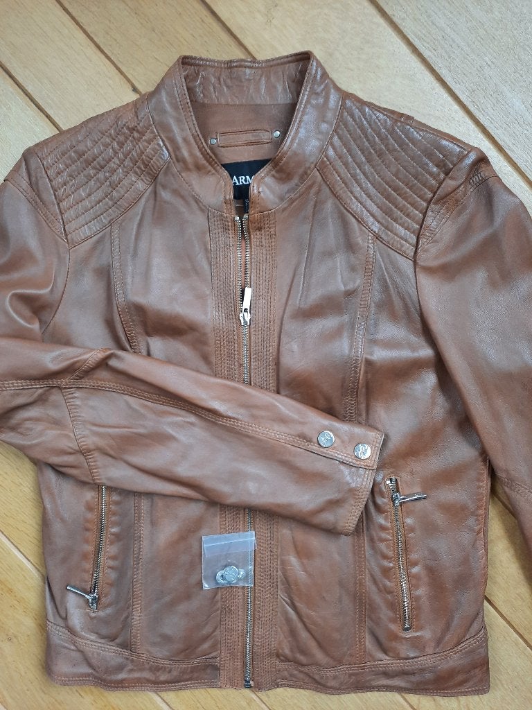 ARMA jack jasje cognac leer maat 40, Kleding | Dames, Jasjes, Kostuums en Pakken, Zo goed als nieuw, Jasje, Maat 38/40 (M), Bruin