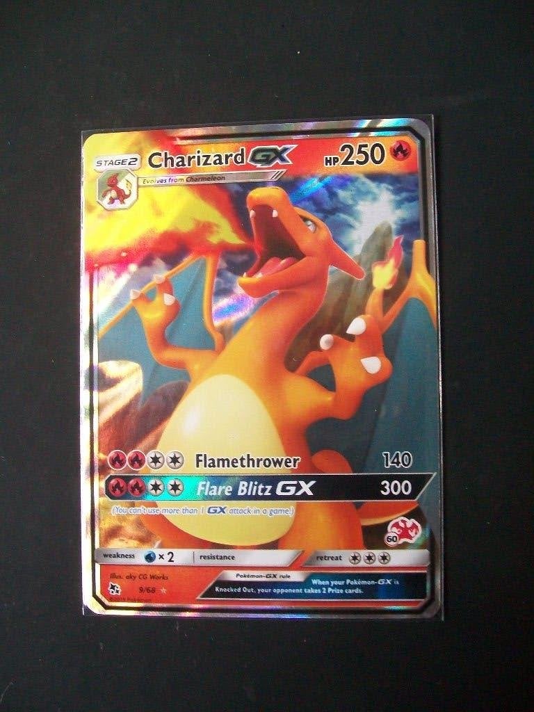 4570. Nieuwe Pokemonkaart CHARIZARD GX HP 250 (9/68), Verzenden, Nieuw, Losse kaart, Foil