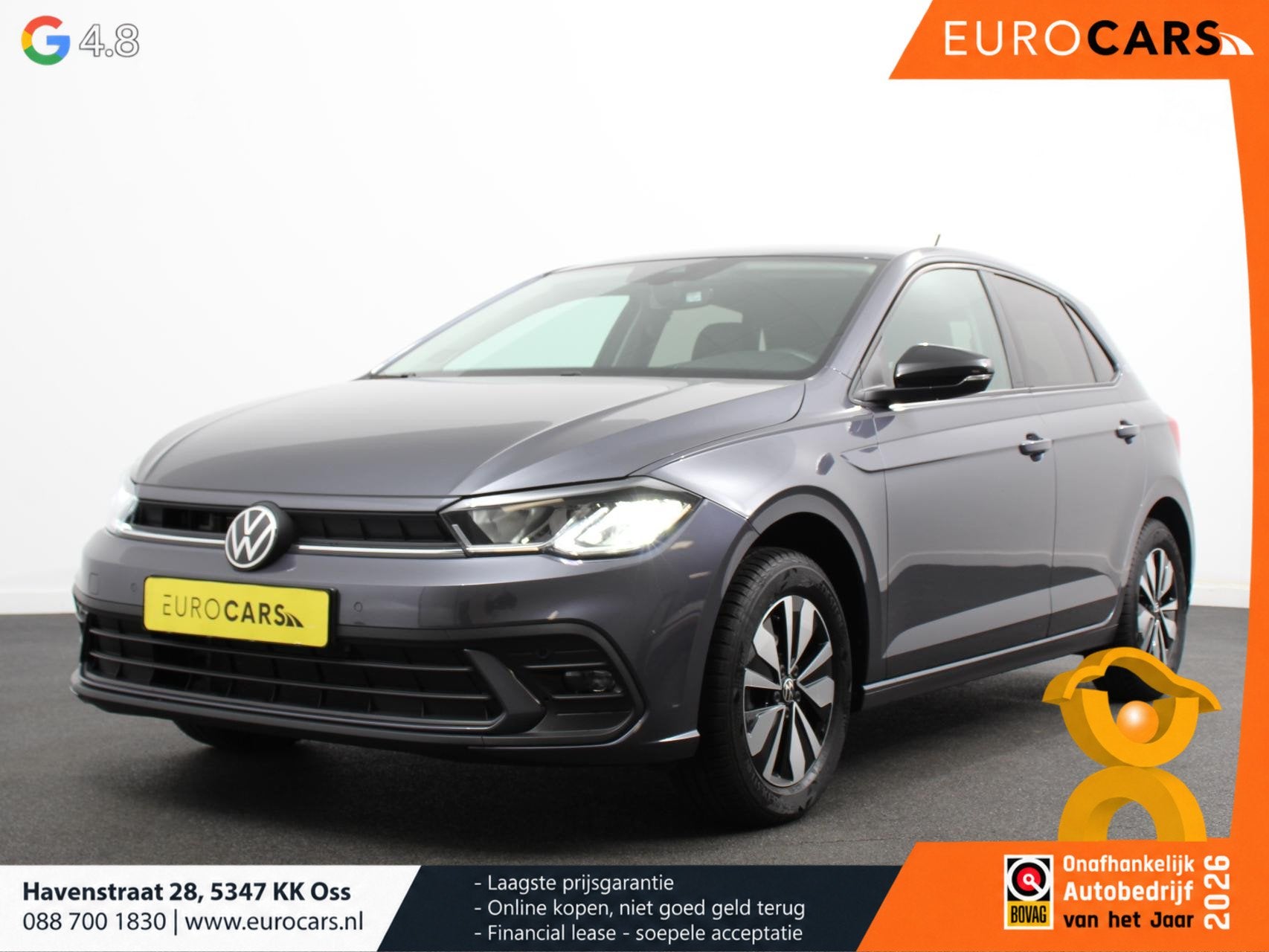 Volkswagen Polo 1.0 TSI DSG Goal Automaat DEMO ! Navigatie A, Auto's, Stof, Gebruikt, Zwart, 95 pk
