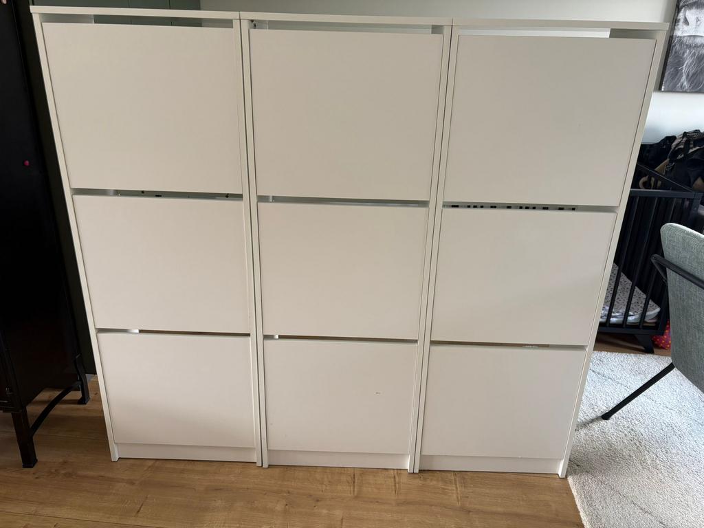 3x BISSA ikea Schoenenkast 3 vakken, Ophalen, Gebruikt
