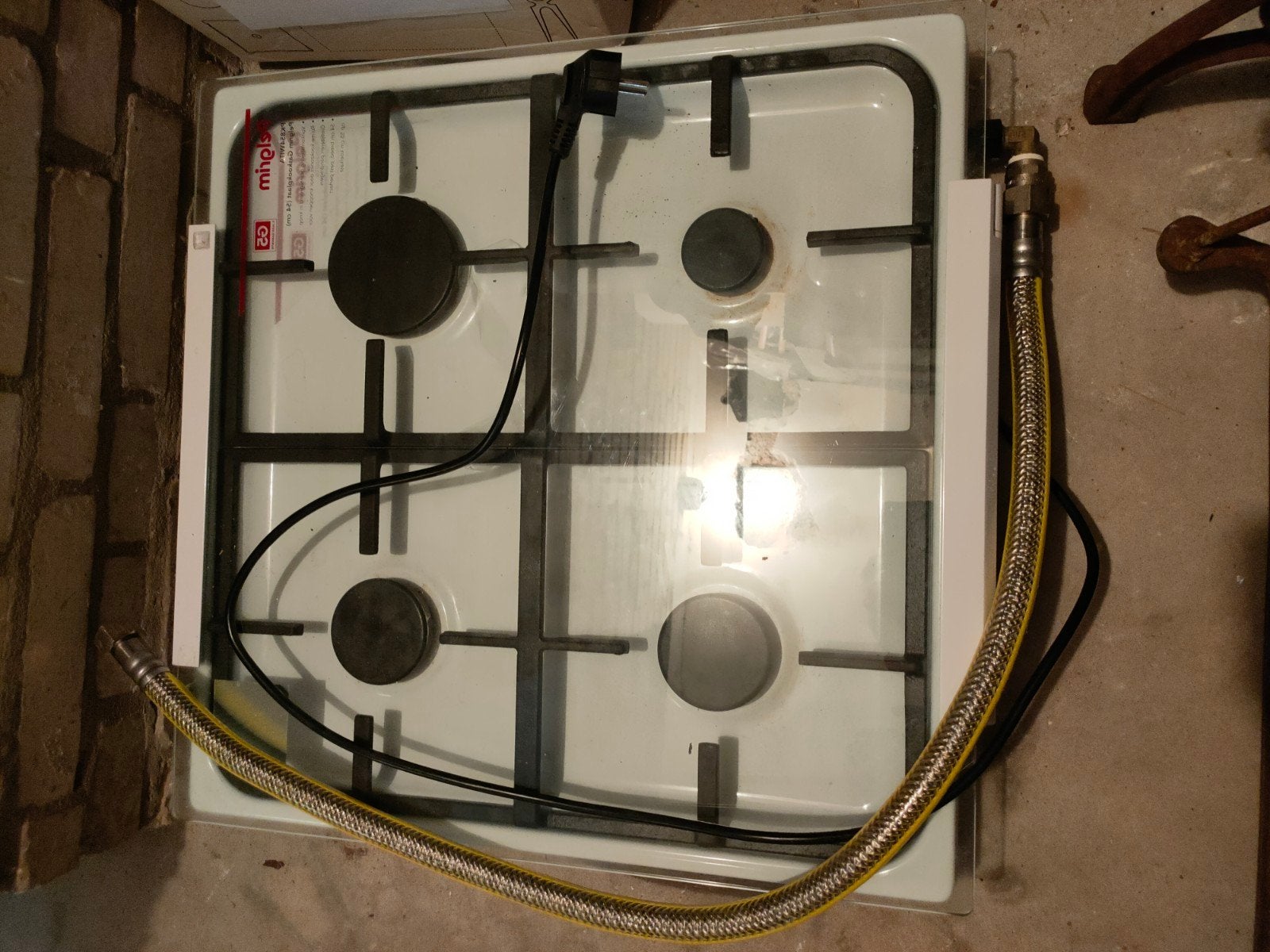 Pelgrim Gaskookplaat PK854WITA - 4 kookzones, 54 cm breed, Witgoed en Apparatuur, Ophalen, 4 kookzones, Zo goed als nieuw, Inbouw