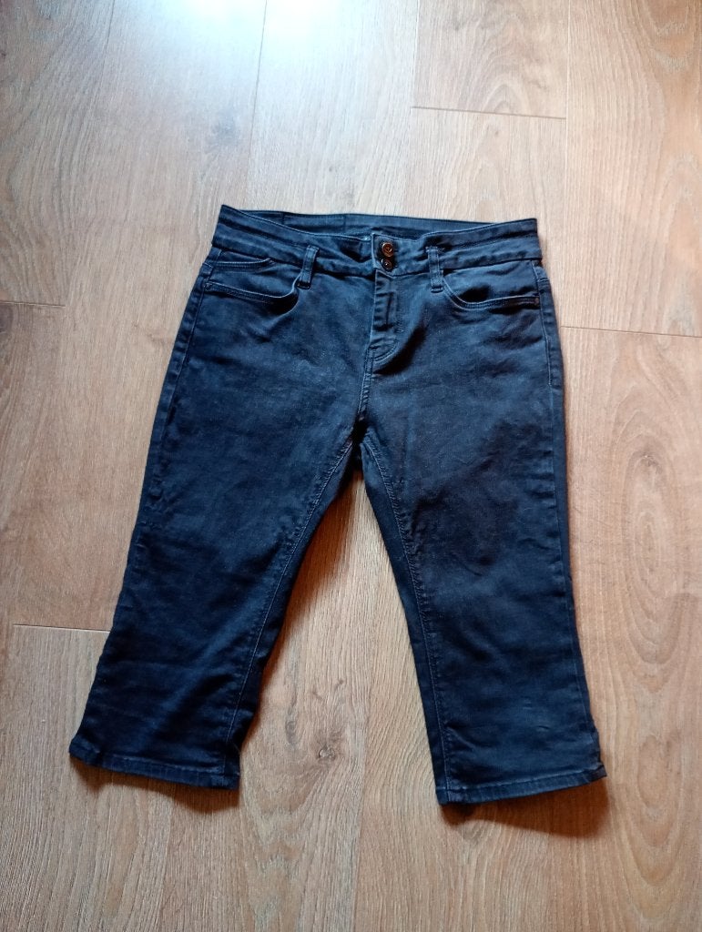 Mooie zwarte 3/4 spijkerbroek mt M Tripper, Kleding | Dames, Spijkerbroeken en Jeans, Zwart, Ophalen of Verzenden, Zo goed als nieuw