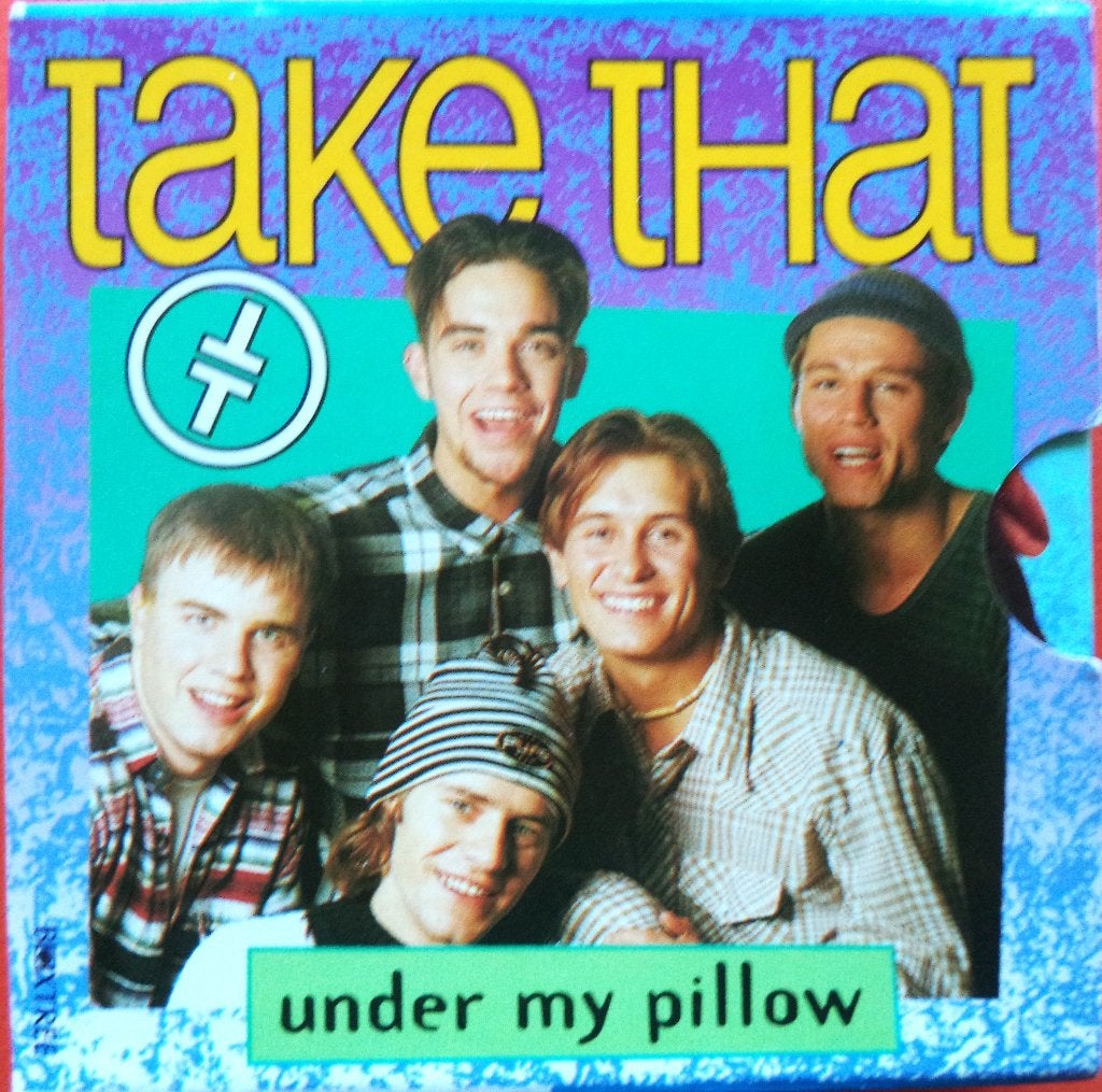 TAKE THAT under my pillow - 5 kleine boekjes in mapje, Inclusief boekje, Overige typen, Ophalen of Verzenden, Zo goed als nieuw