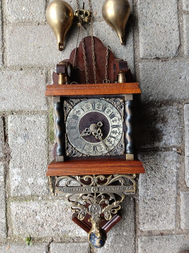 Antiek Zaanse Wandklok, Antiek en Kunst, Antiek | Klokken, Ophalen of Verzenden