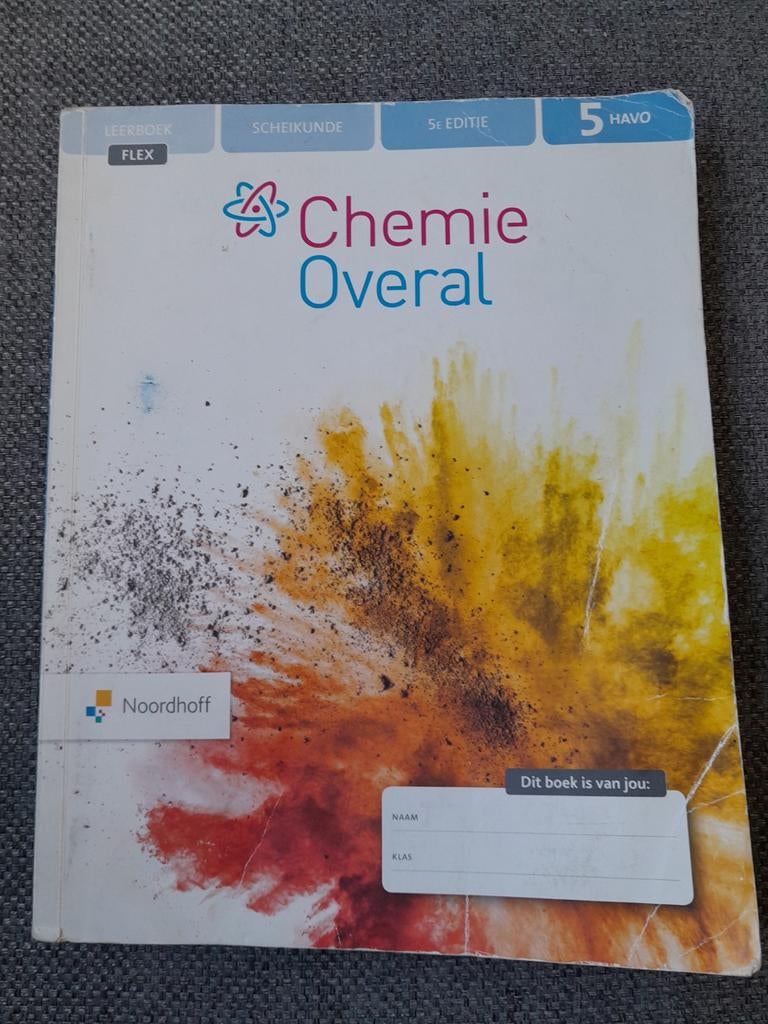 Chemie Overal 5 HAVO Scheikunde Leerboek FLEX 5e editie, Ophalen of Verzenden, Gelezen, HAVO, Scheikunde