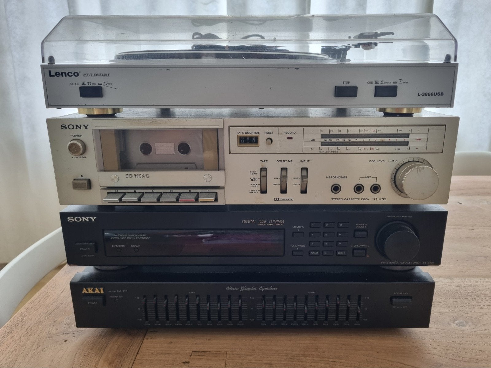 Setje Lenco, Sony en Akai, Tuner of Radio, Gebruikt, Sony, Losse componenten