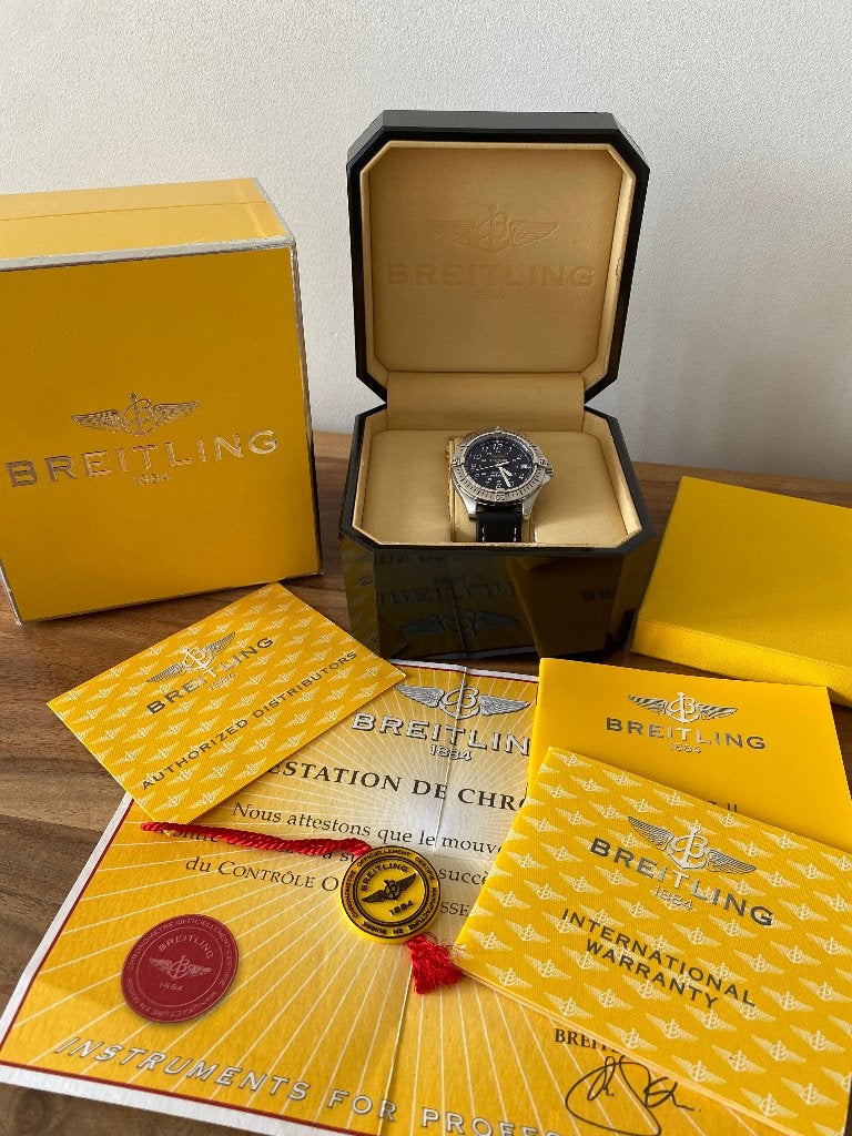 Breitling Colt Ocean incl. doos en papieren (full set 2002), Ophalen, Staal, Breitling, Polshorloge