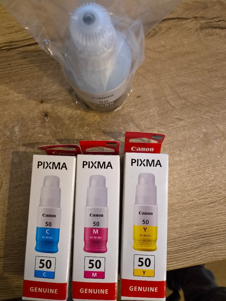 Canon Inktfles Printer (toner) Pixma 50 YMC  PGBK, Ophalen of Verzenden, Nieuw, Toner, Canon.