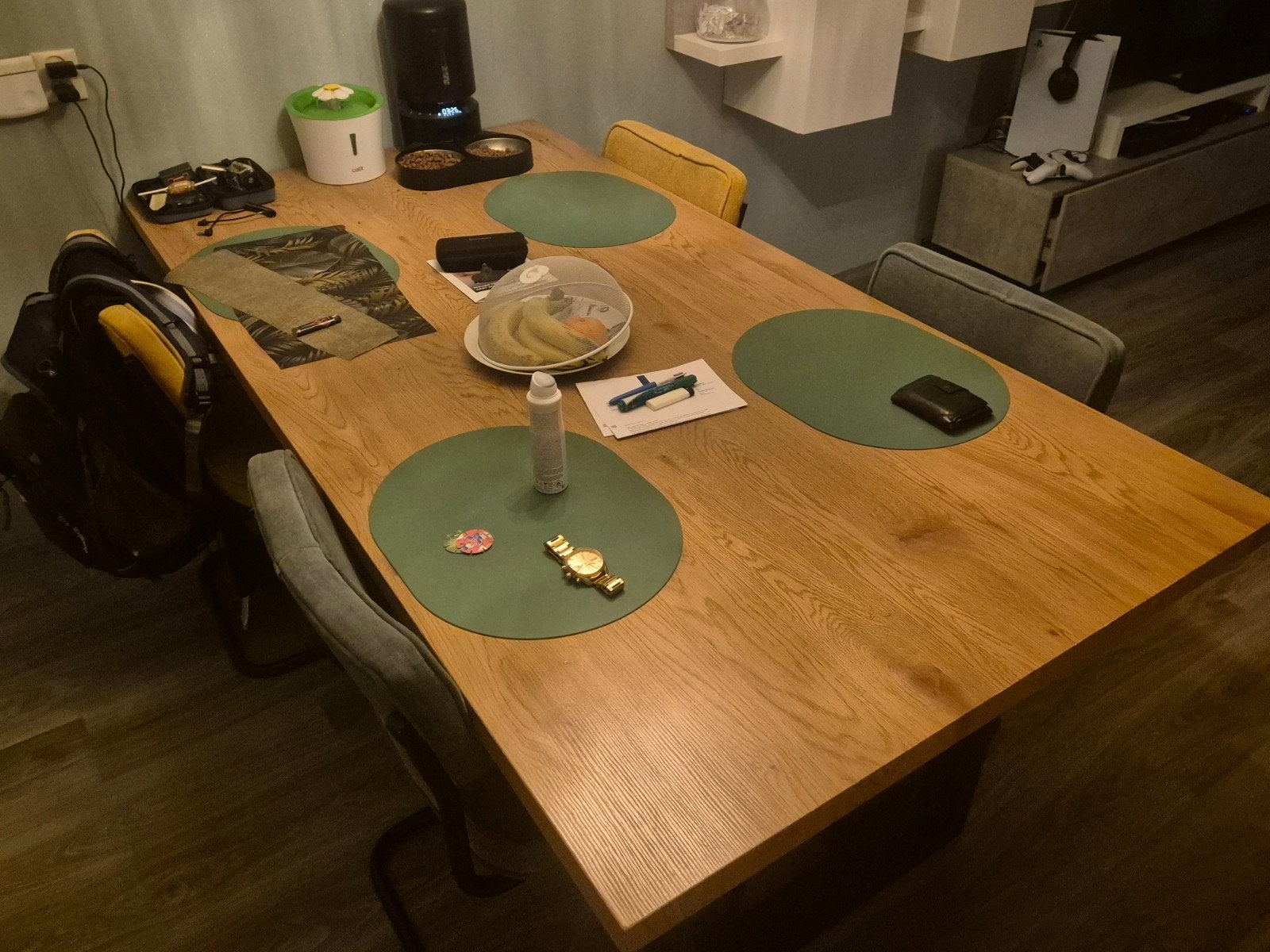 Eettafel 200x100 cm met metalen onderstel, 100 tot 150 cm, 200 cm of meer, Zo goed als nieuw, Modern industrieel