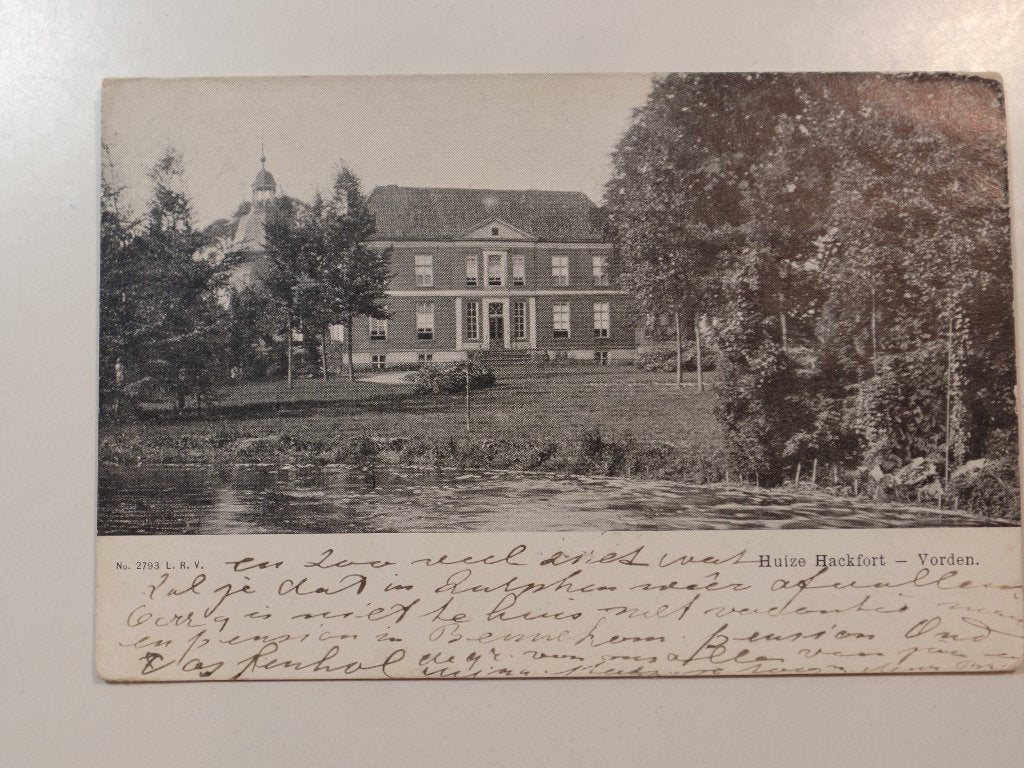 Huize Hackfort Vorden stempel, Verzenden, Voor 1920, Gelopen, Gelderland