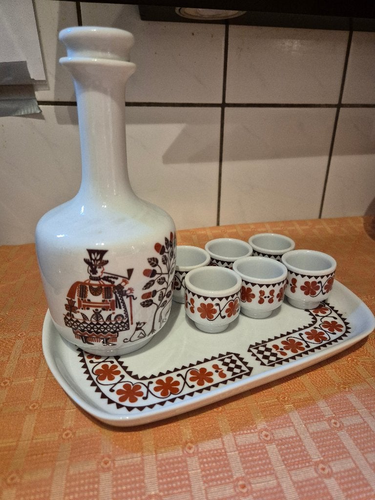 Hongaars vintage Pálinka set, Ophalen of Verzenden