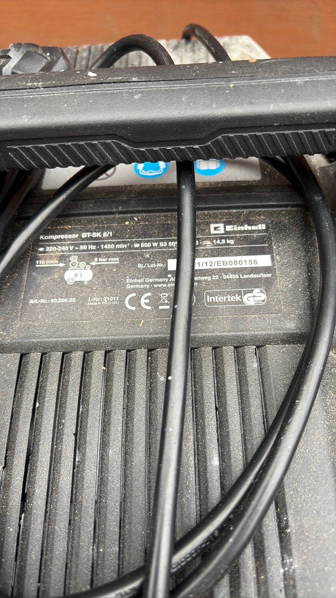 Einhell kompressor compressors BT-SK6/1, Minder dan 25 liter, Ophalen, Zo goed als nieuw, Minder dan 200 liter/min