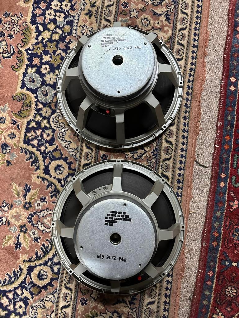 2 originele Dynacord speakers 15 inch 400W, Ophalen, Gebruikt