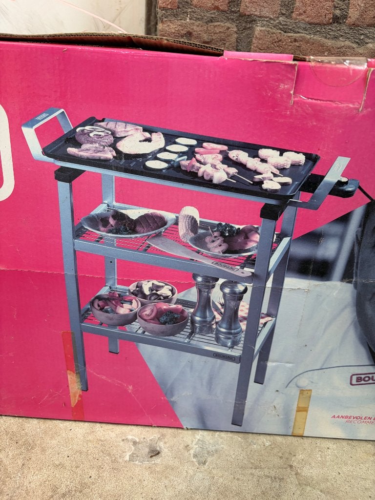 Nieuw in doos Bourgini Classic Duo Multi Plate Outdoor Grill, Witgoed en Apparatuur, Ophalen, Nieuw, Tafelgrill