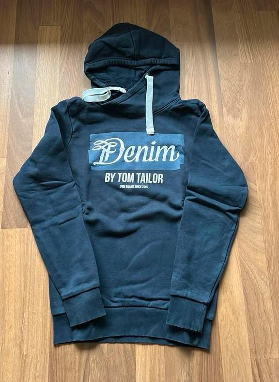 Tom Tailor Blauwe Hoodie - Maat S, Kleding | Heren, Truien en Vesten, Blauw, Tom Tailor, Ophalen of Verzenden, Gedragen