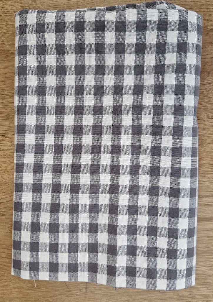 Stof grijs/wit geruit 105 x 140 cm, 120 cm of meer, Nieuw, Ophalen of Verzenden, Katoen