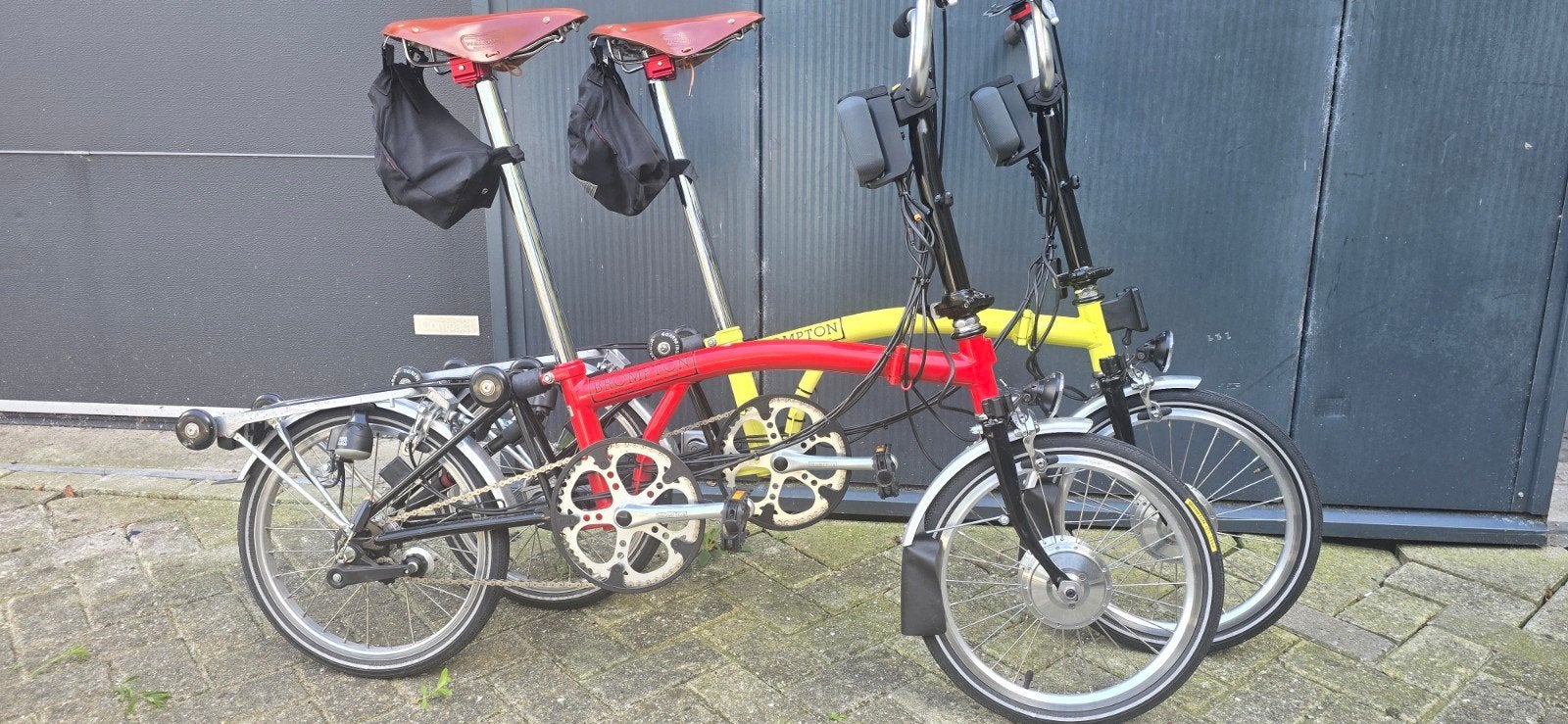 2x elektrishe brompton vouwfietsen 5 ondersteuning, Ophalen, 16 tot 18 inch, Brompton