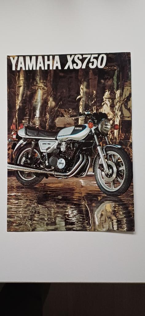 Folder Yamaha XS 750, Motoren, Handleidingen en Instructieboekjes, Ophalen of Verzenden, Yamaha