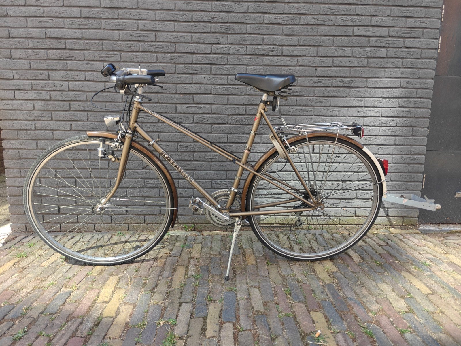 Batavus Sprint Damesfiets - Bruin, zeer goede staat, Fietsen en Brommers, Ophalen, Gebruikt, Velgrem, Versnellingen
