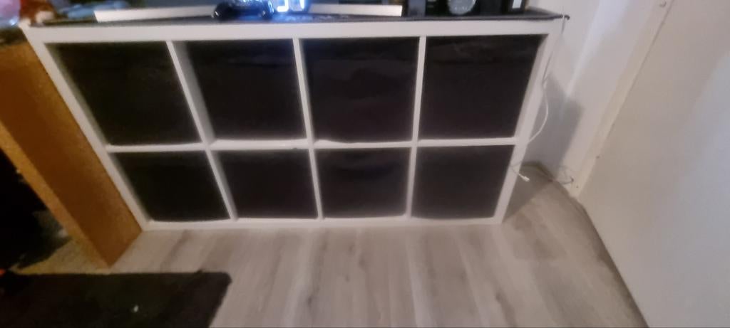 IKEA KALLAX kast met stoffen lades (8 vakken), Ophalen, Zo goed als nieuw
