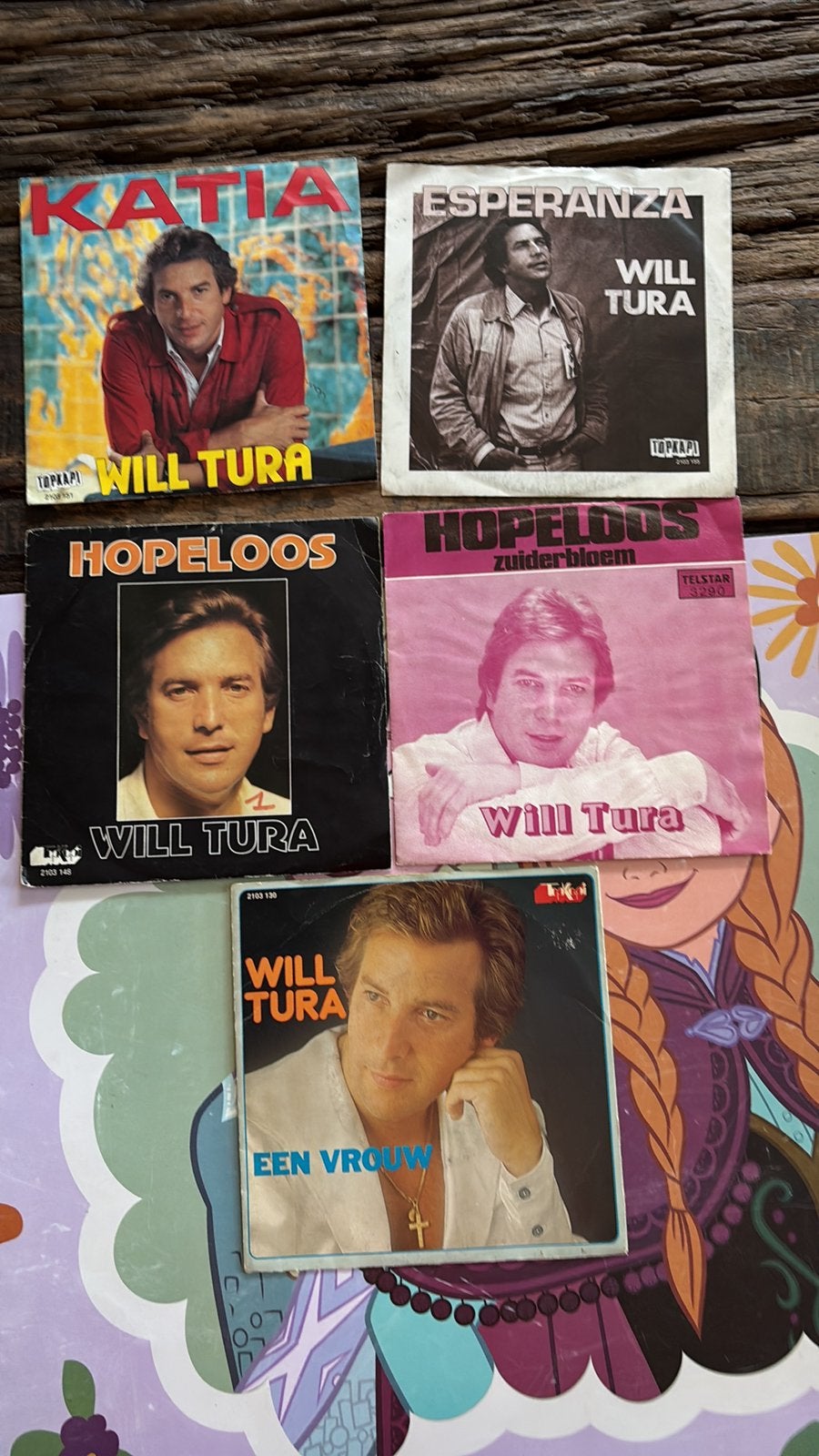 53x singles Will Tura, Ophalen, Gebruikt