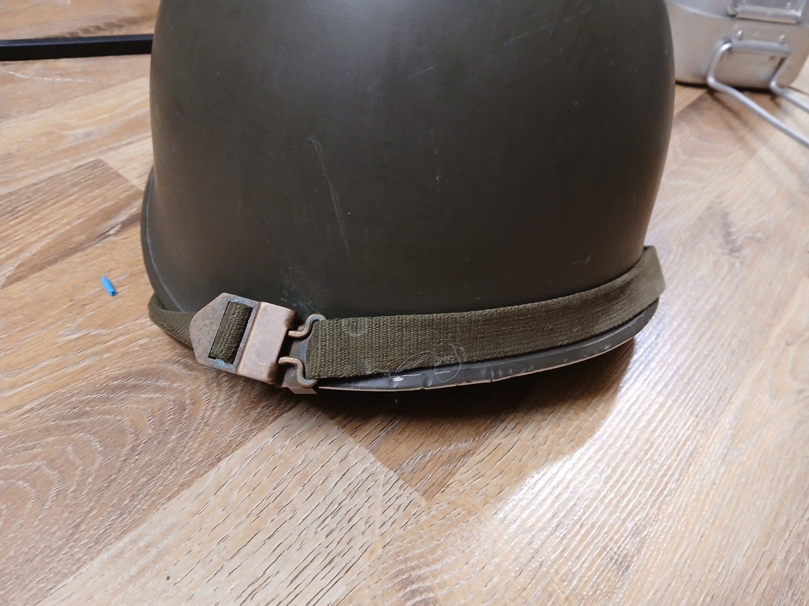 nl leger helm oud model met binnen helm, Verzamelen, Verzenden, Landmacht, Nederland, Helm of Baret