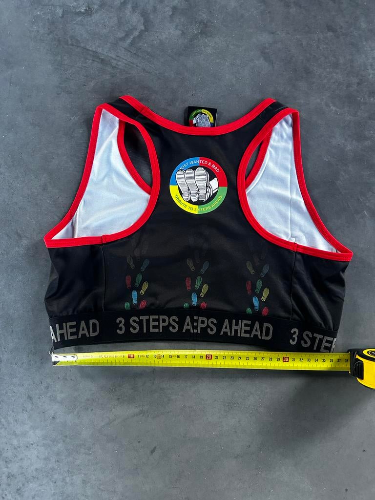 3 Steps Ahead hardcore sport top 3SA gabber Thunderdome, Kleding | Dames, Verzenden, Zwart, Maat 42/44 (L), Fitness of Aerobics