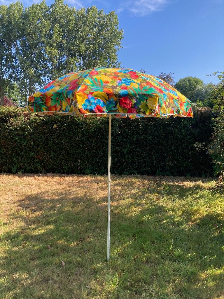 parasol met bijpassende zitkussens, Ophalen, Gebruikt, 1 tot 2 meter, Parasolvoet