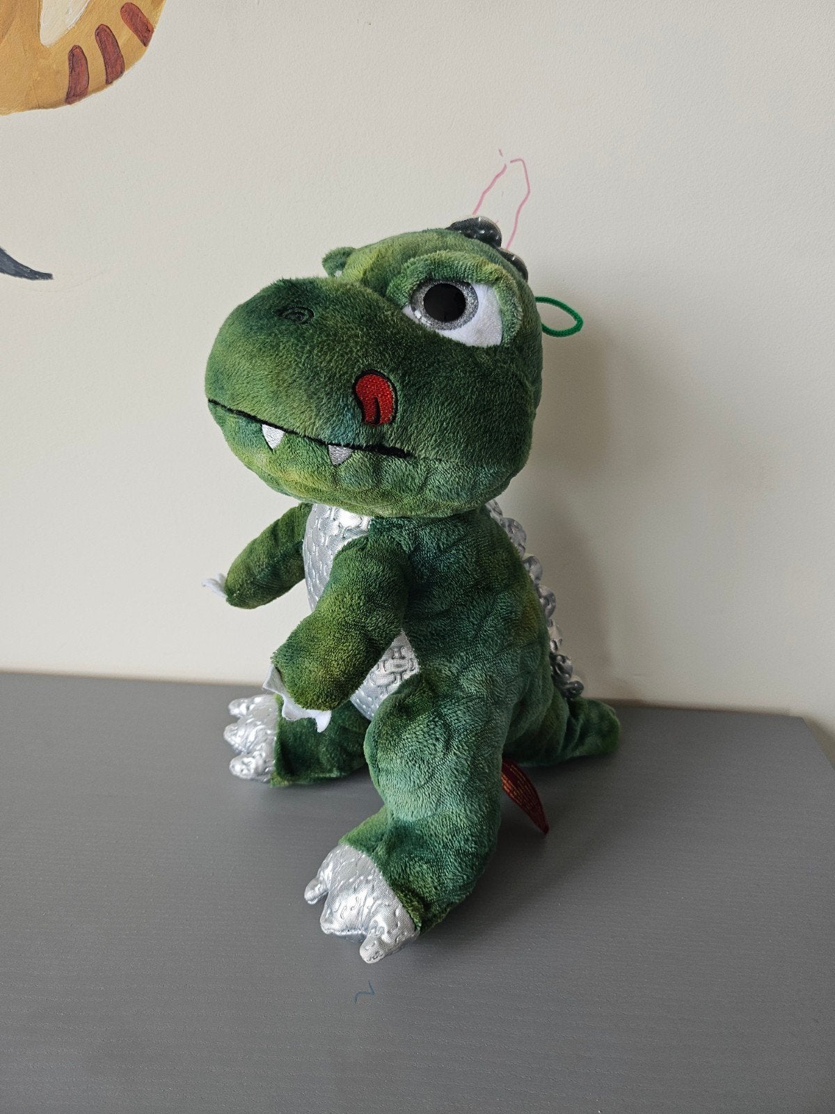 Leuke groene dinosaurus knuffel van Gamble Pleasure, Groen, Overige merken, Ophalen of Verzenden, Middelgroot (20 tot 80 cm)