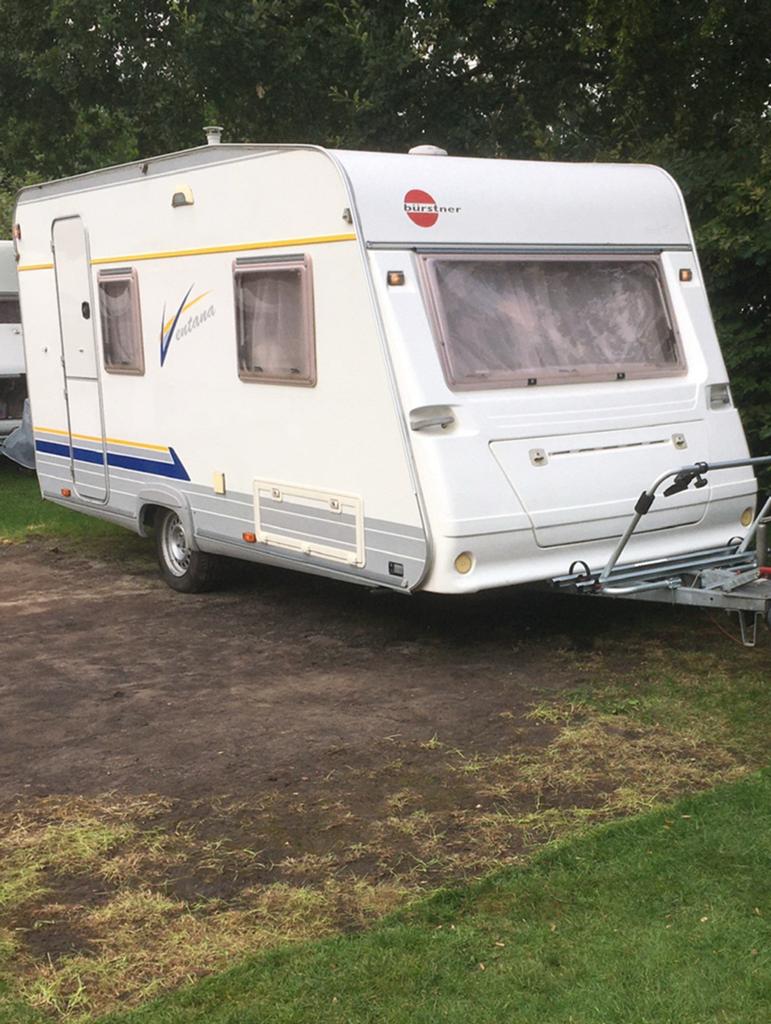 Burstner caravan Ventana 400 TS, bj 2001, Caravans en Kamperen, Vast bed, Treinzit, 750 - 1000 kg, Particulier