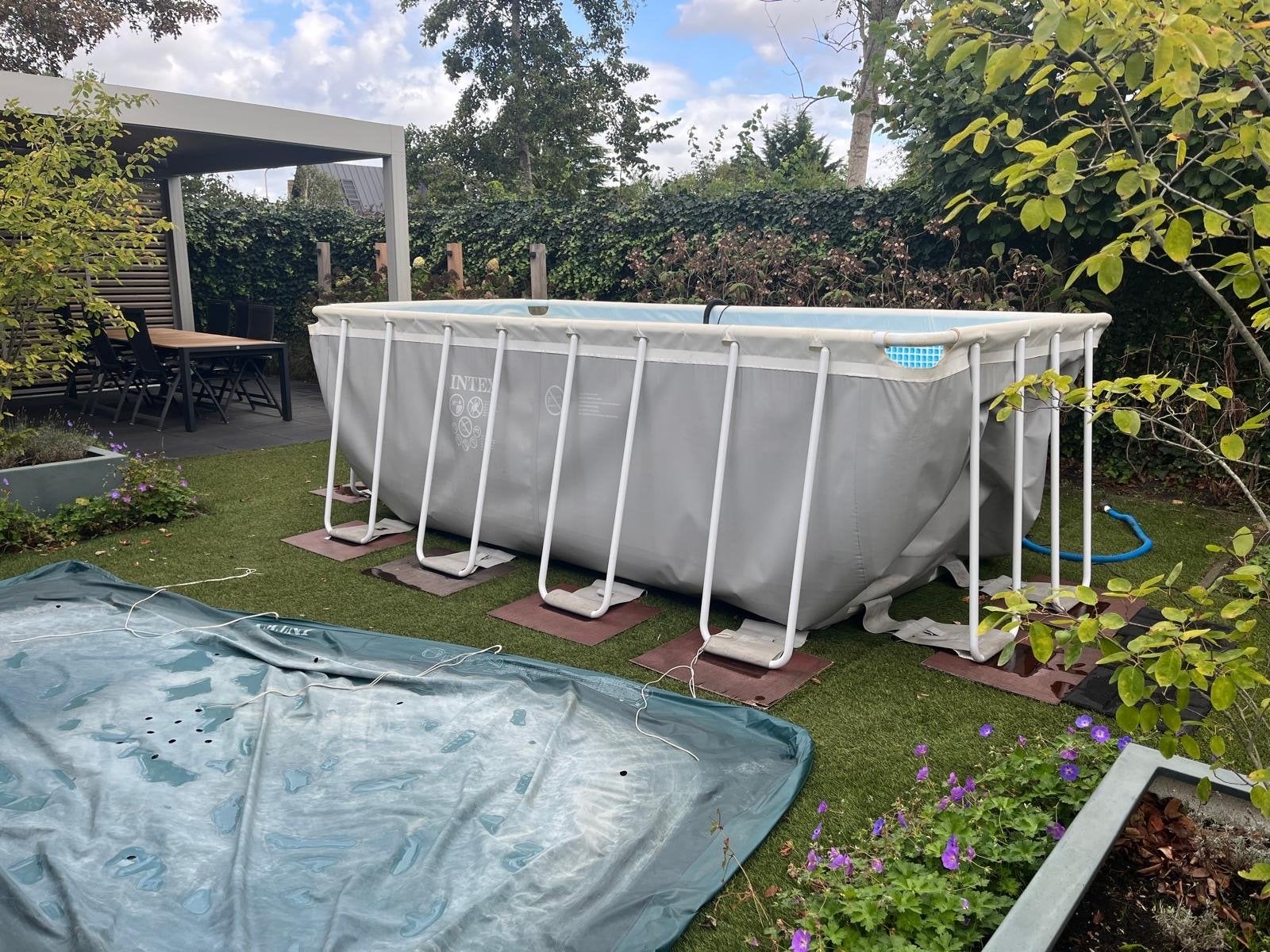 Intex Frame Zwembad met toebehoren - Zo goed als nieuw, Ophalen, 200 tot 300 cm, 80 tot 120 cm, Zo goed als nieuw
