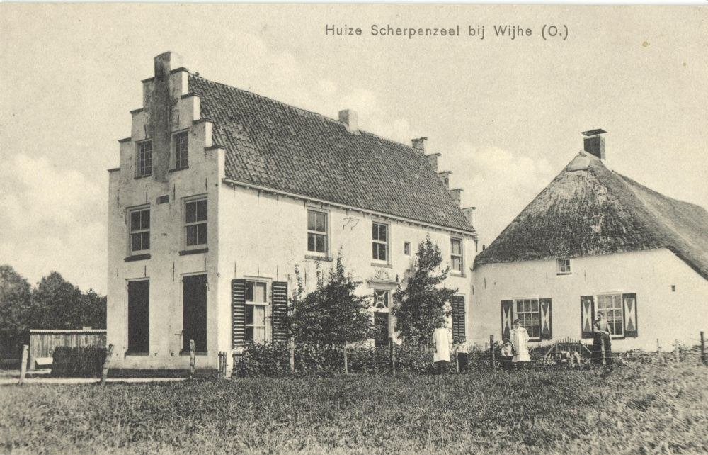 WIJHE, Huize Scherpenzeel (1910s) Ansichtkaart, Ophalen of Verzenden, Voor 1920, Ongelopen, Overijssel