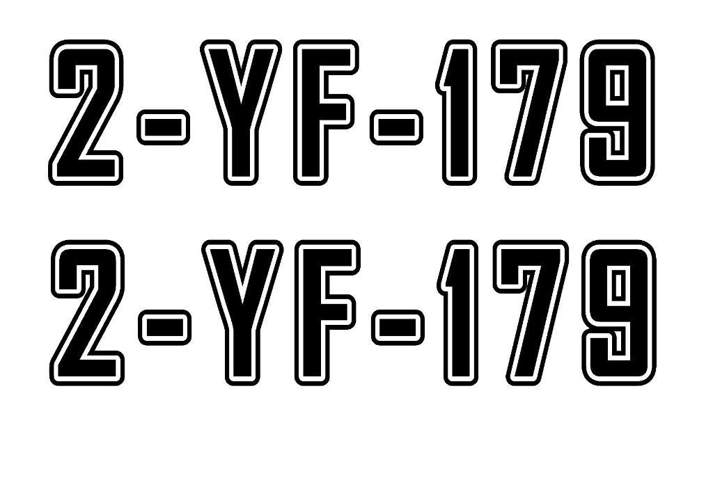 Boot registratie stickers set van 2 stuks, Verzenden, Nieuw, Overige typen