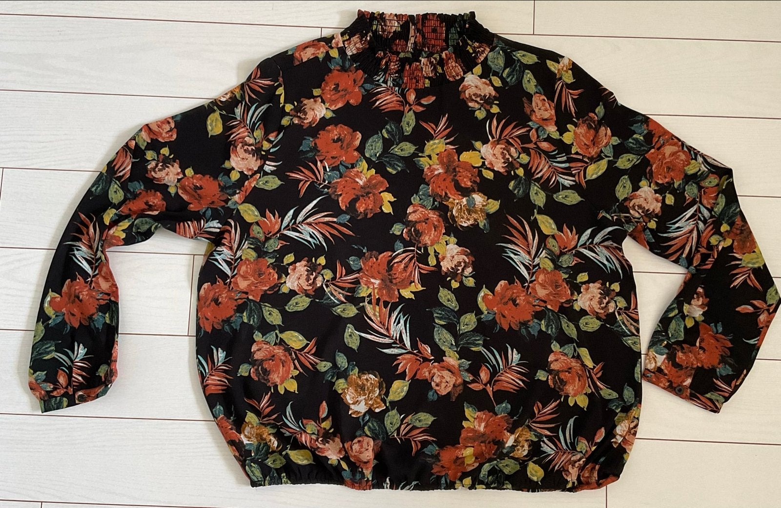 Norah blouse maat 46 met bloemenprint, Ophalen of Verzenden, Gedragen, Maat 46/48 (XL) of groter, Meerkleurig