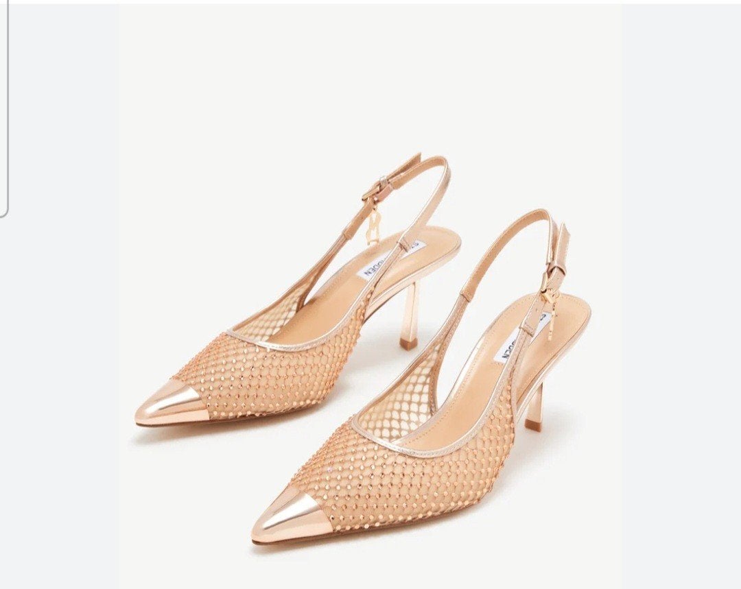 Steve Madden Slingback Pumps met Mesh en Strass, Kleding | Dames, Pumps, Beige, Steve Madden, Ophalen of Verzenden