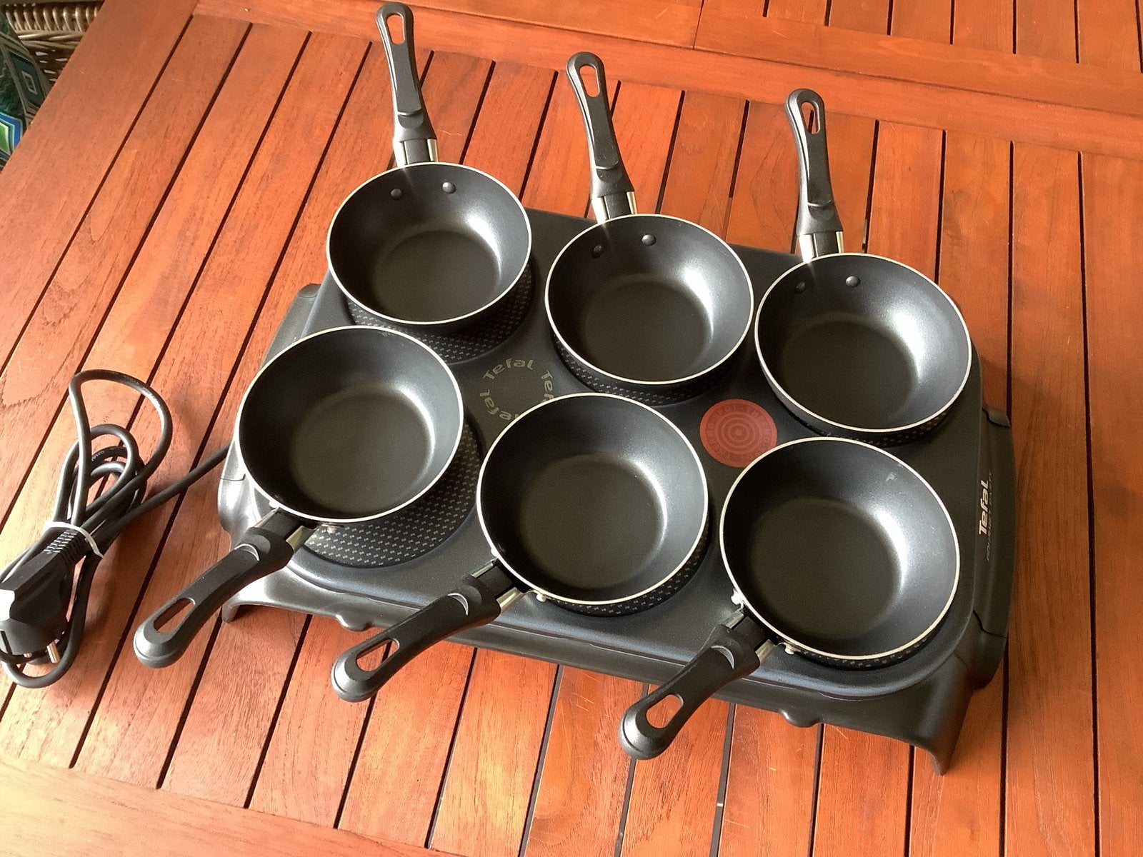 Tefal Gourmet Wokparty, 6 personen. Nieuw staat en compleet, Ophalen of Verzenden, Zo goed als nieuw, 4 t/m 7 personen